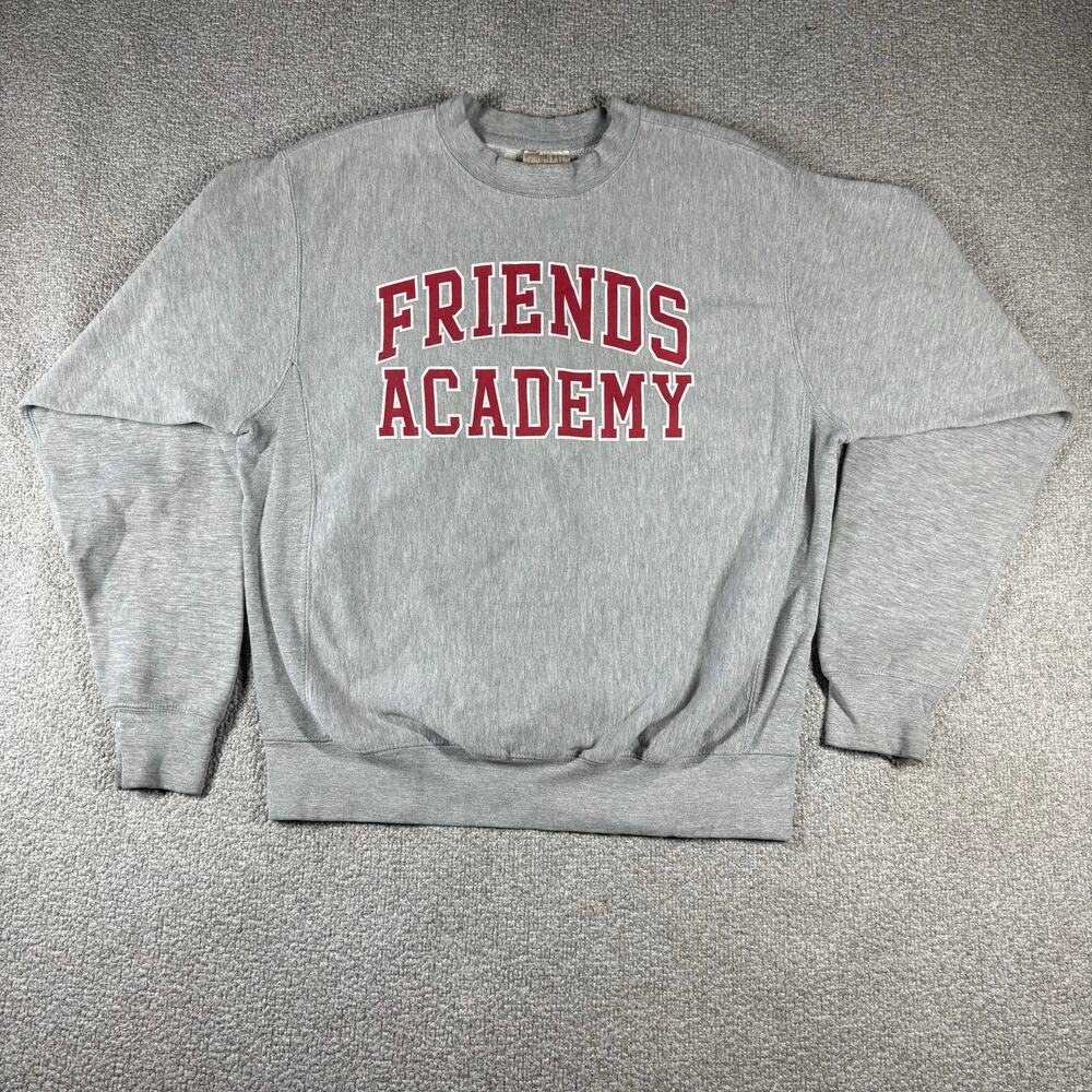 Vintage Pro-Weave Friends Academy Reverse Weave Grey Crewneck Sweatshirt Sz‎ S